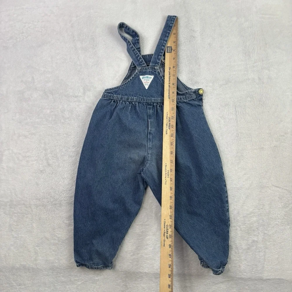 VTG Oshkosh B'Gosh Blue Denim Jeans Overalls Toddlers 4T Kids